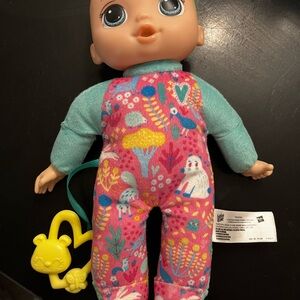 Charming Baby Doll with Pink and Blue Outfit